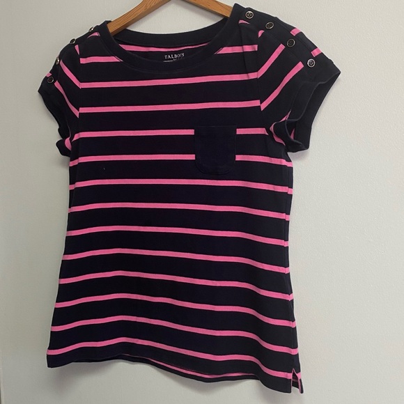 TALBOTS CAP SLEEVED TOP - LARGE - Picture 5 of 7